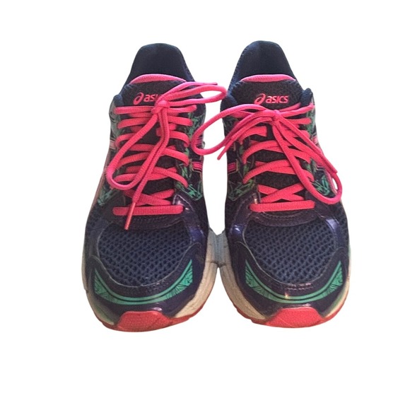 Asics Gel-Excite 3 Running Shoes Cushioned Athletic‎ Pink Green Blue 9 - Picture 1 of 9